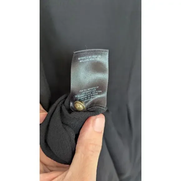 Anthropologie Maeve Ceycan Tunic M Retails $150 Black Flowy Goth Boho - Picture 9 of 11